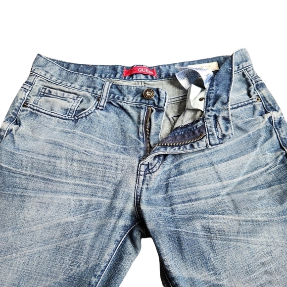 Guess Ultra Slim McCrae Fit blue midrise denim  Jean pants 31x30 - Picture 3 of 10